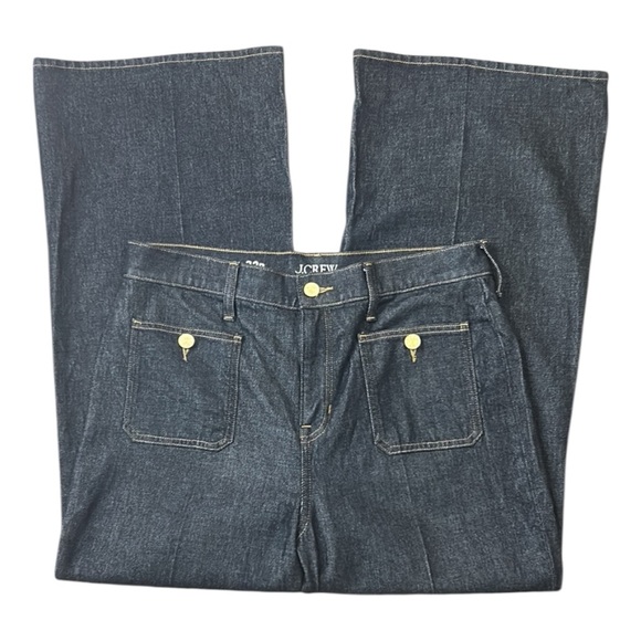 J. Crew Sailor High-Rise Wide Leg Dark Wash Jeans Size 32P NWT - Picture 7 of 14
